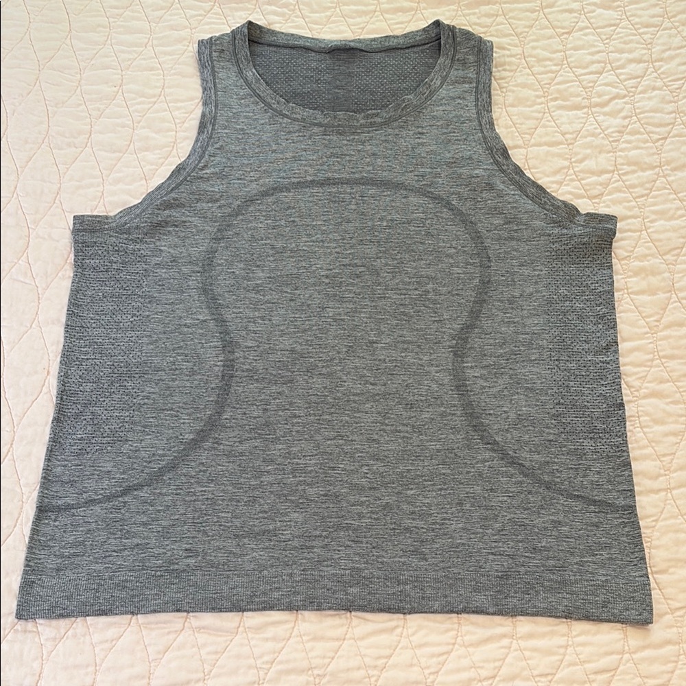 lululemon swiftly breathe tank top heather grey